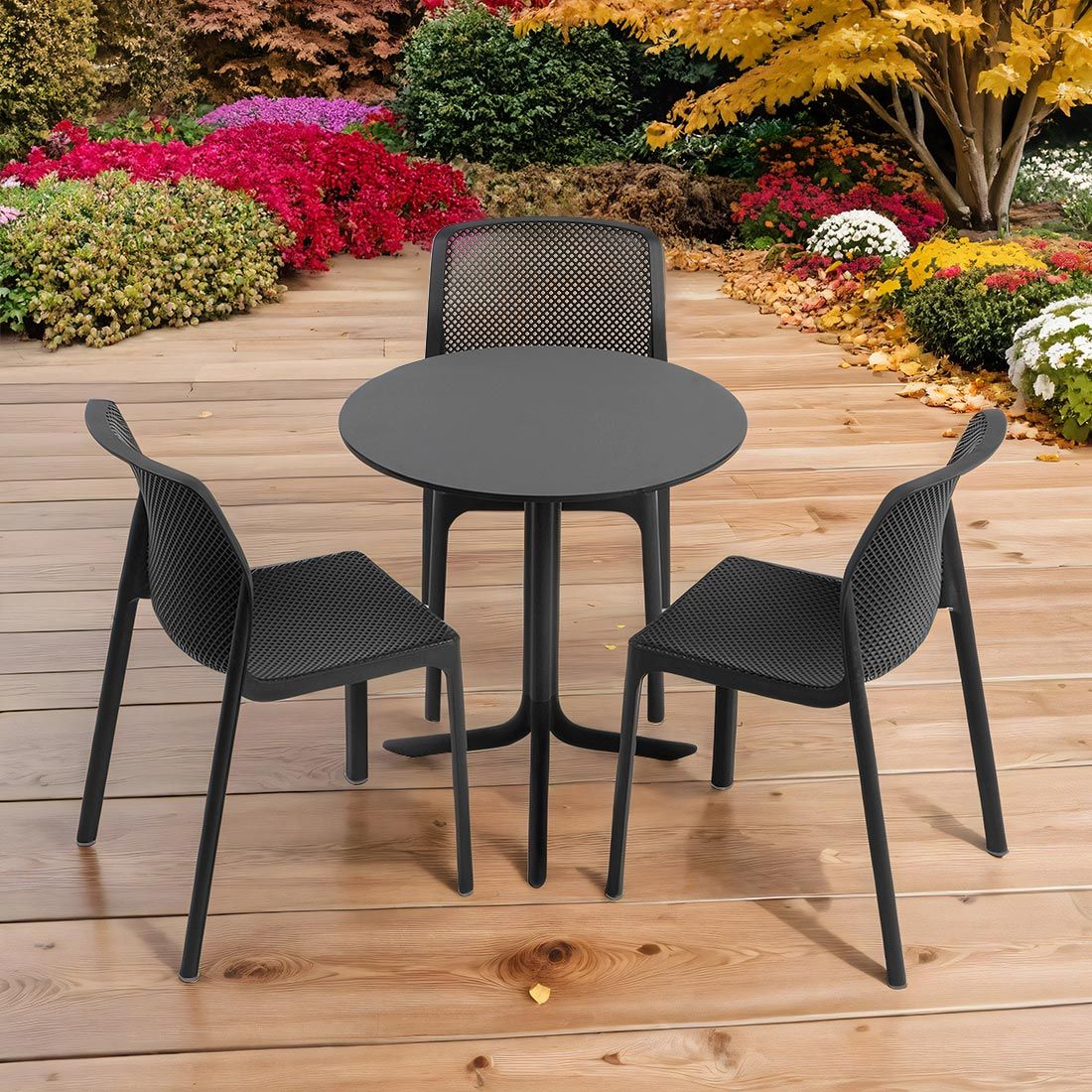 Hagemøbelsett Bit 3 plasser plast Ø60,5 cm - Nardi bakside