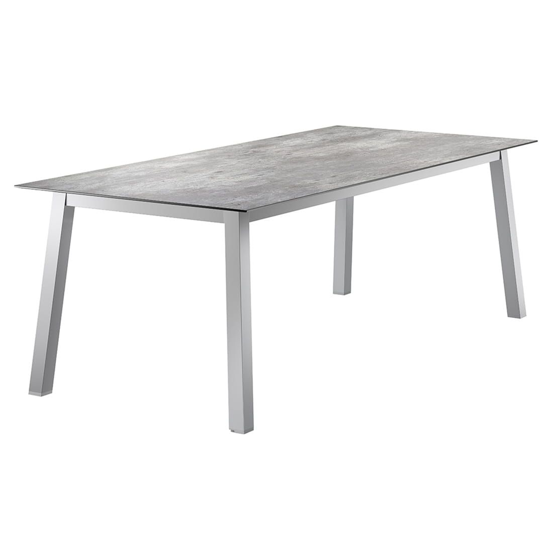 Hagemøbelsett Bodega 6 plasser aluminium HPL detalj av bordplate