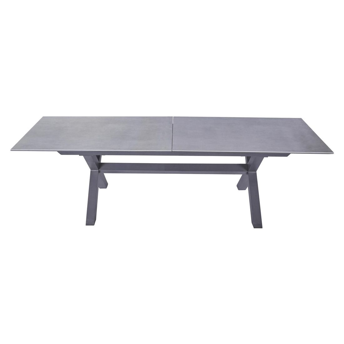 Hagemøbelsett Bondino 6 plasser, aluminium 200/260x100 cm - LC Garden