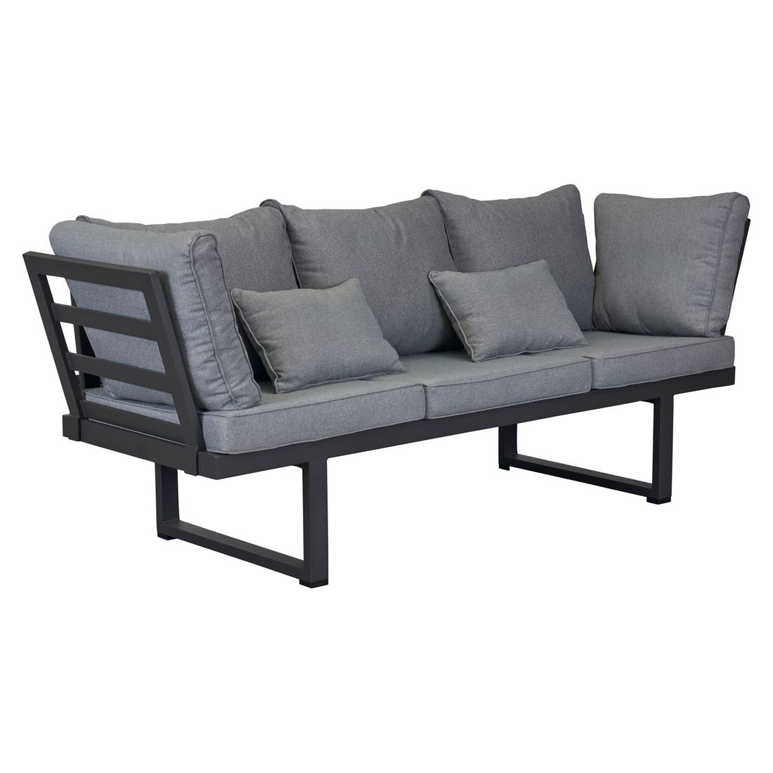 Hagemøbelsett Bondino uttrekkbart 200/260x100 cm keramikk montert på terrasse