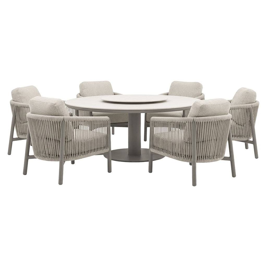 Detaljbilde av Bee Wett-stoff på Hagemøbelsett Bora Bora low dining