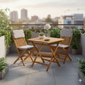 Hagemøbelsett Bristol 2 plasser teak 70x70 cm forfra