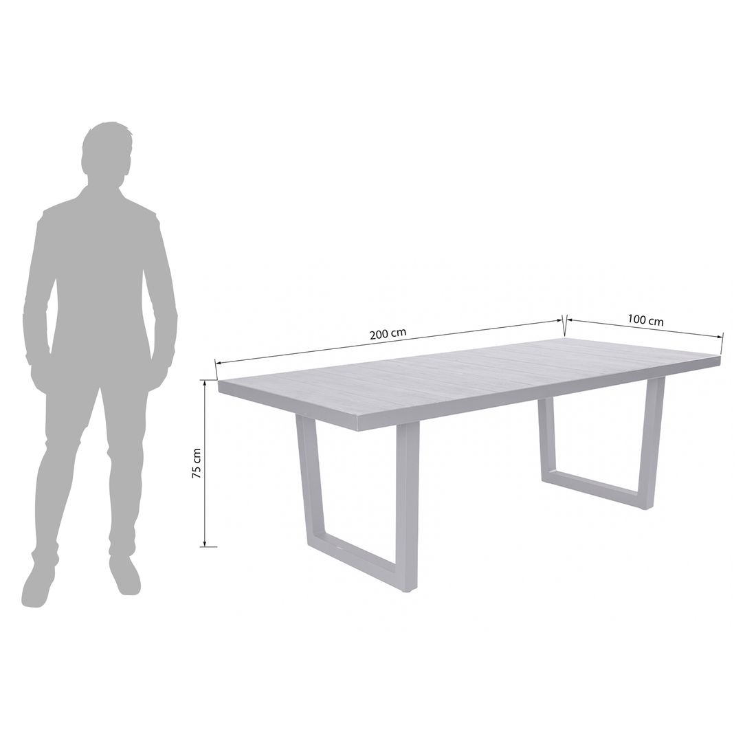 Hagemøbelsett Cairns 6 plasser aluminium/tau bakside