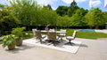 Hagemøbelsett Camp Bay 220x110cm rustfritt stål Apple Bee forfra