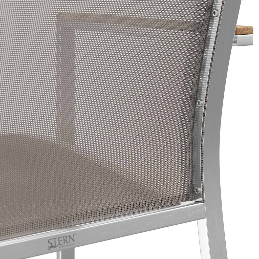 Hagemøbelsett Cardiff 4 plasser taupe textilen HPL 160x90 cm sittekomfort