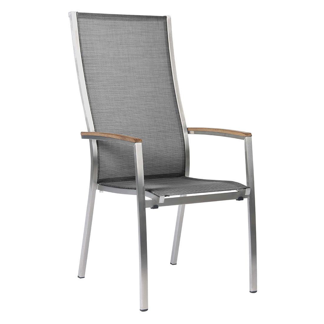 Hagemøbelsett Cardiff 6 plasser textilen HPL-bord 220x100 cm bakside
