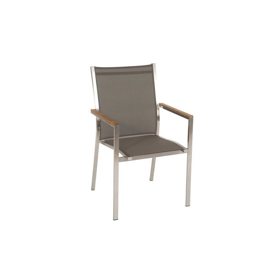 Hagemøbelsett Cardiff uttrekkbart bord 160 210x90 cm taupe bakside