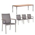 Hagemøbelsett Cardiff uttrekkbart bord 160/210x90 cm - Stern forfra