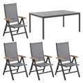 Hagemøbelsett Cirrus 4 plasser aluminium forfra