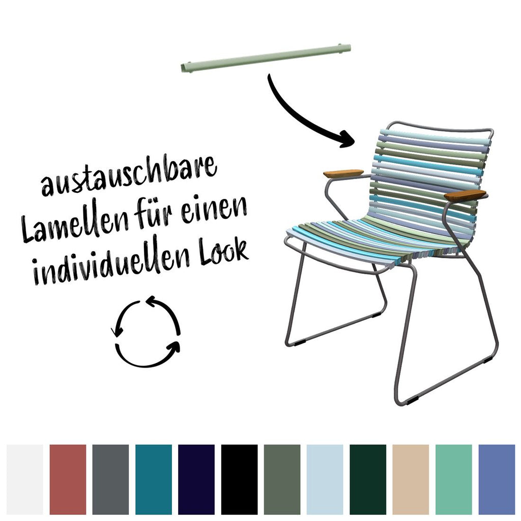Hagemøbelsett Click 4 plasser, stål 160x89 cm - Houe