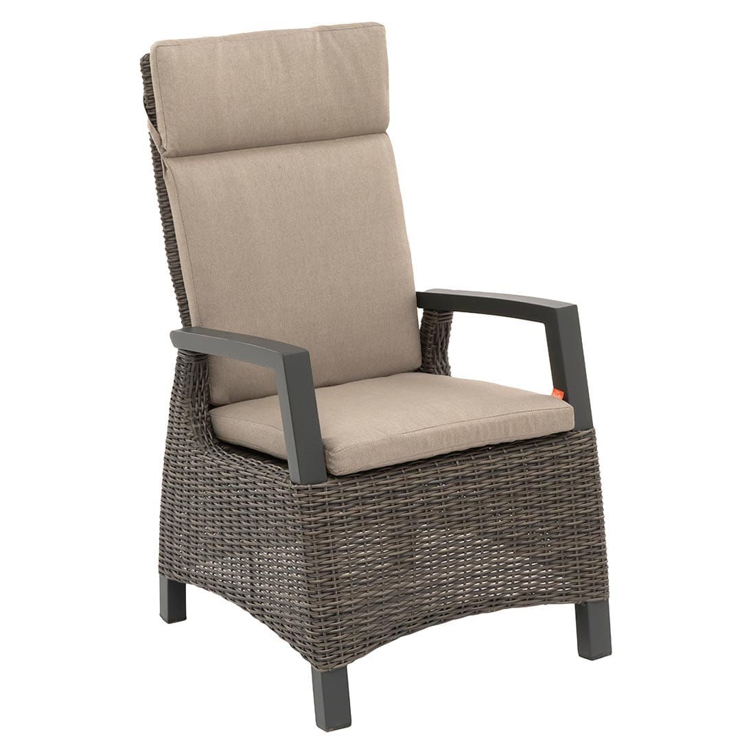Hagemøbelsett Corido 5 deler aluminium teak nærbilde ryggstøtte