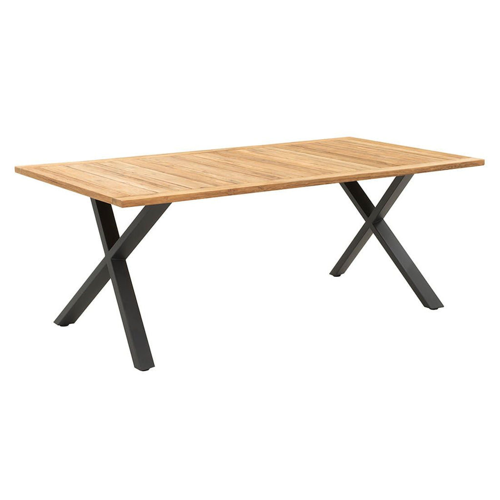 Hagemøbelsett Corido 5 deler aluminium teak stoffdetalj