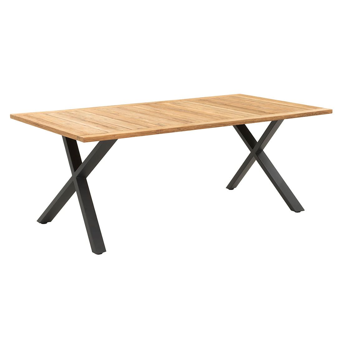 Hagemøbelsett Corido 5 deler aluminium teak stoffdetalj