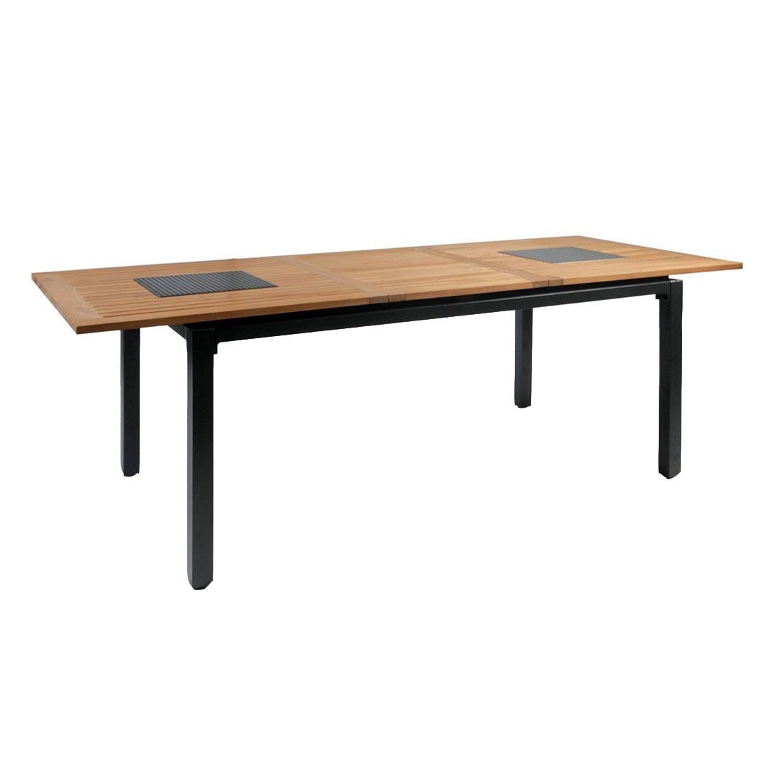 Hagemøbelsett Da Vinci 4 plasser aluminium og textilen detalj av bord