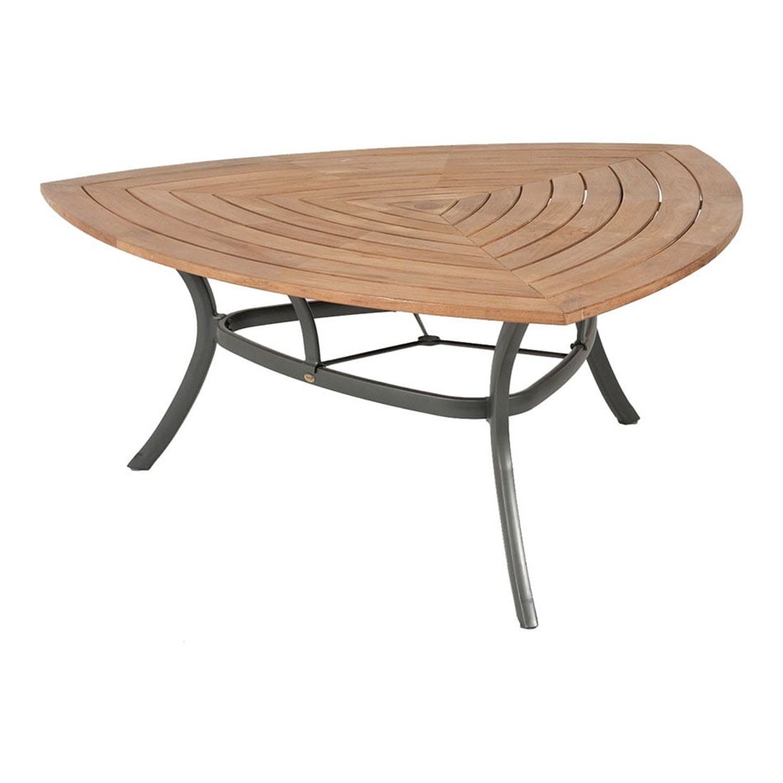 Hagemøbelsett Da Vinci 6 plasser aluminium montert på terrasse