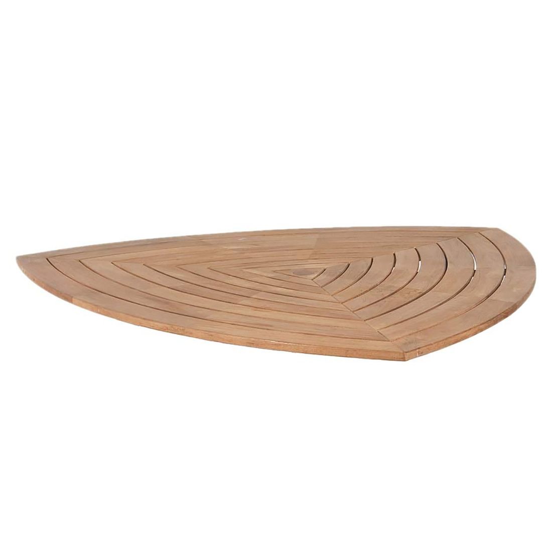 Hagemøbelsett Da Vinci 6 plasser aluminium nærbilde av bordplate i teak