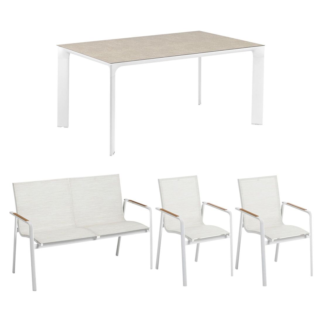 Hagemøbelsett Diamond 4 plasser bakside