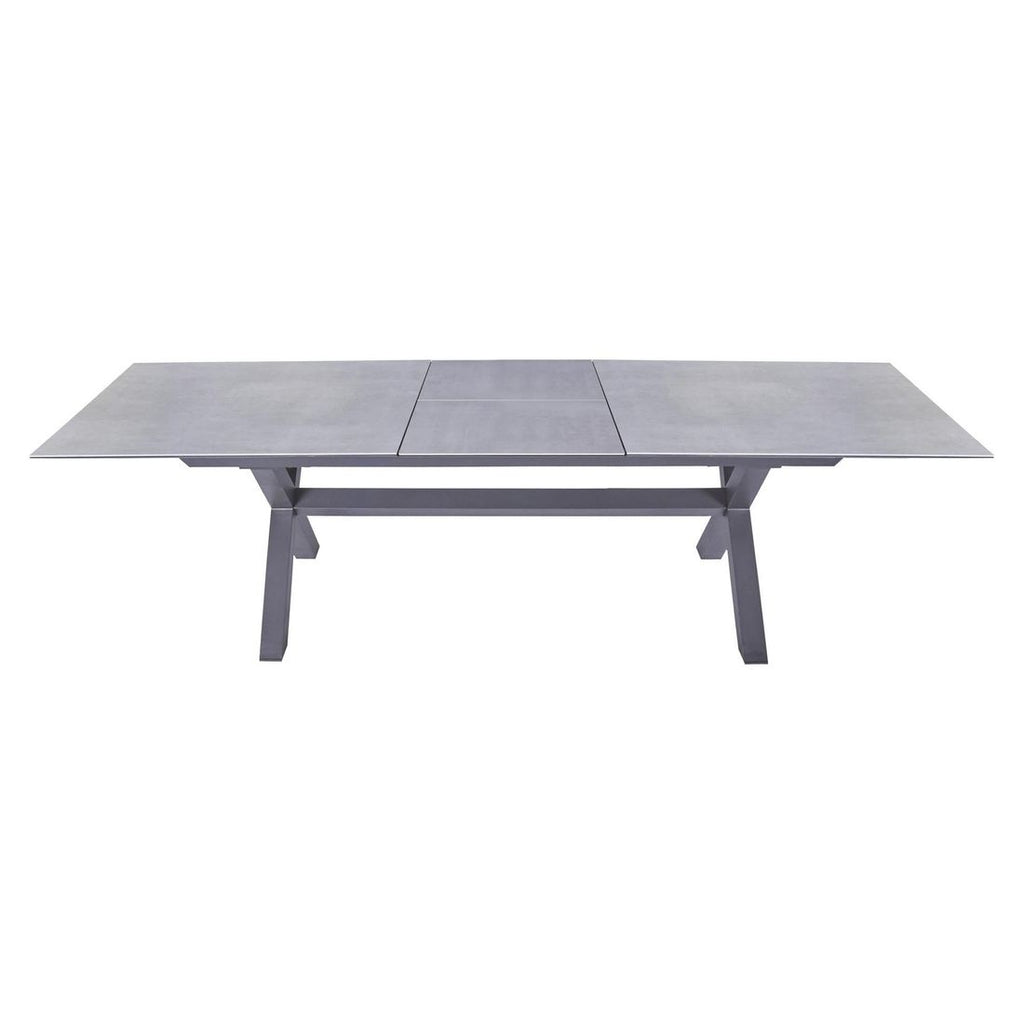 Hagemøbelsett Diwo 6 plasser aluminium med armstøtter