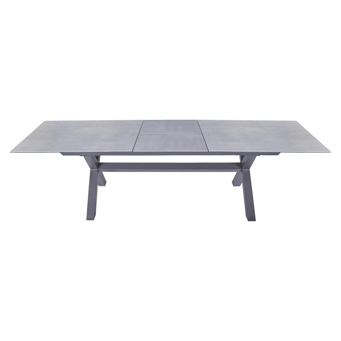 Hagemøbelsett Diwo 6 plasser aluminium med armstøtter