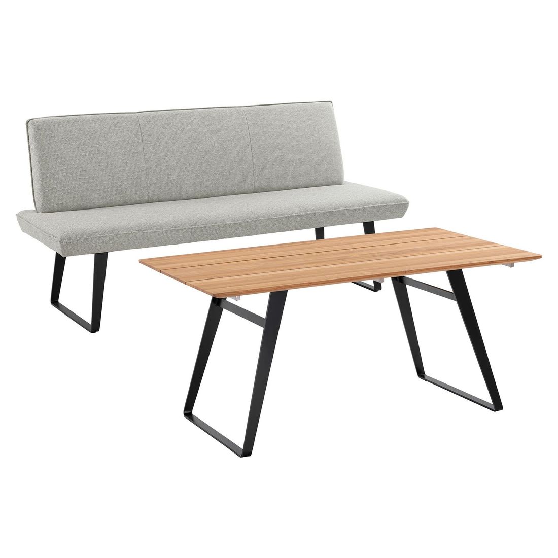 Hagemøbelsett Elba 2 plasser stål 160x95 cm bakside
