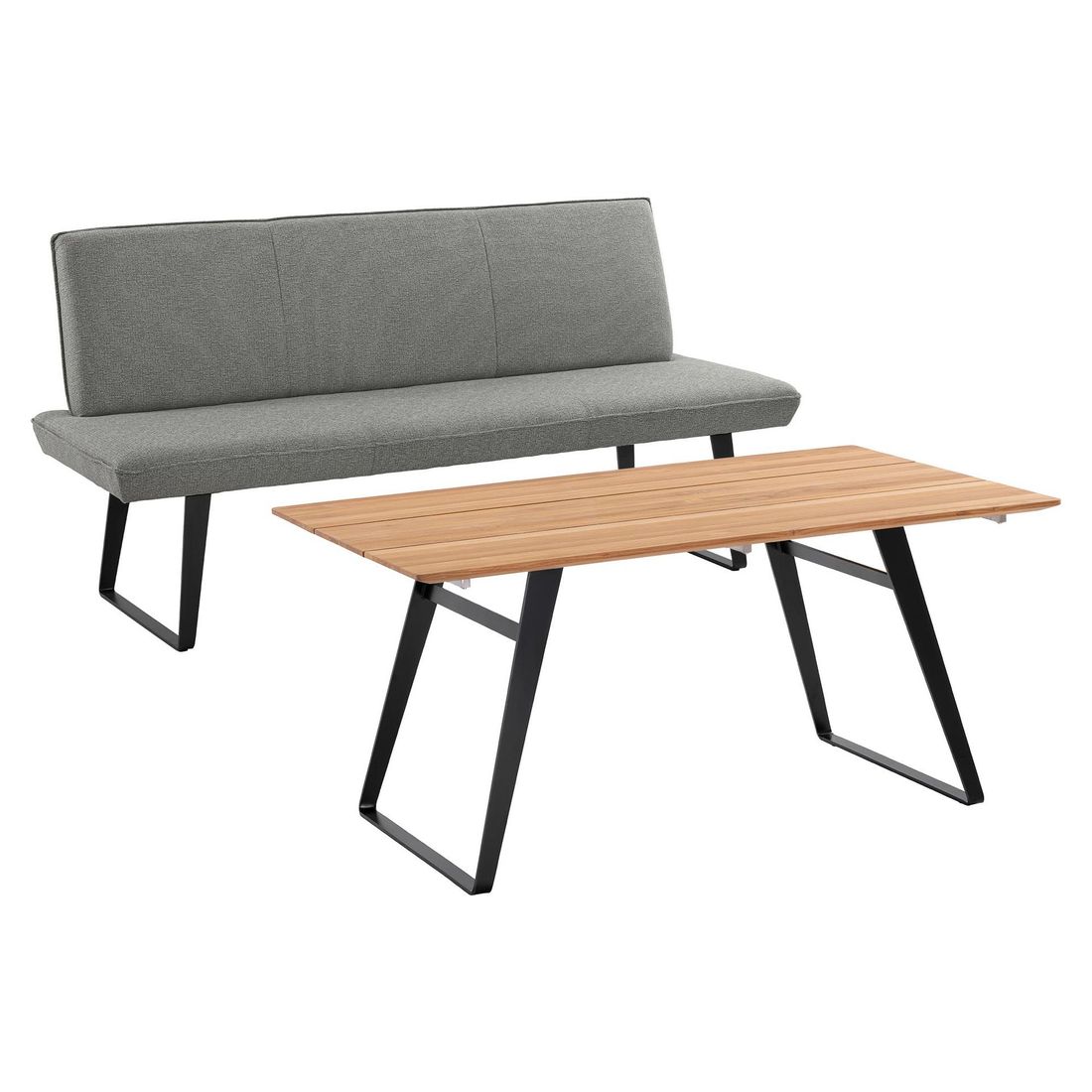 hagemobelsett elba 2 plasser stal og teak bakside