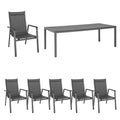 Hagemøbelsett Elements 6 plasser aluminium forfra