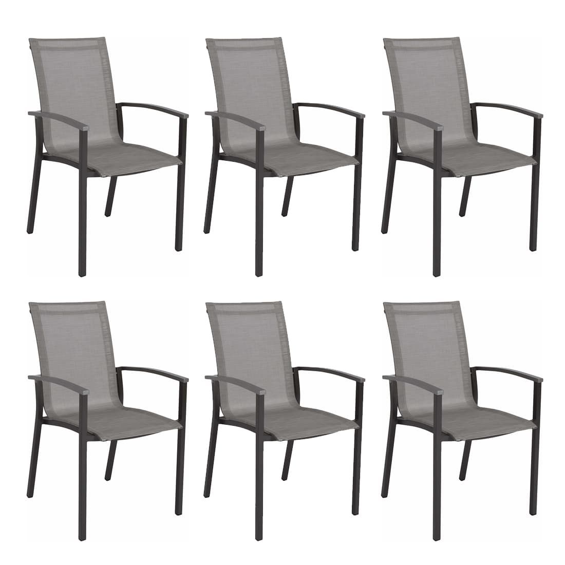 Hagemøbelsett Evoee aluminium/Silverstar 200x100cm 6 plasser detalj av bordplate