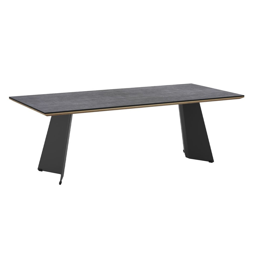 Hagemøbelsett Flix 4 plasser, aluminium HPL 230x100 cm - Zebra