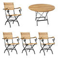 Hagemøbelsett Florence 4 plasser teak smijern forfra