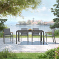 Hagemøbelsett Florenz 4 plasser aluminium HPL forfra
