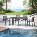 Hagemøbelsett Florenz 4 plasser aluminium/Dekton 160x90 cm front