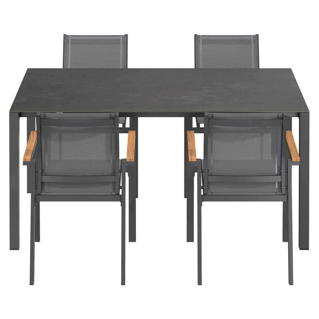 Hagemøbelsett Florenz 4 plasser uttrekkbart 160-267x91 cm - OUTLIV.