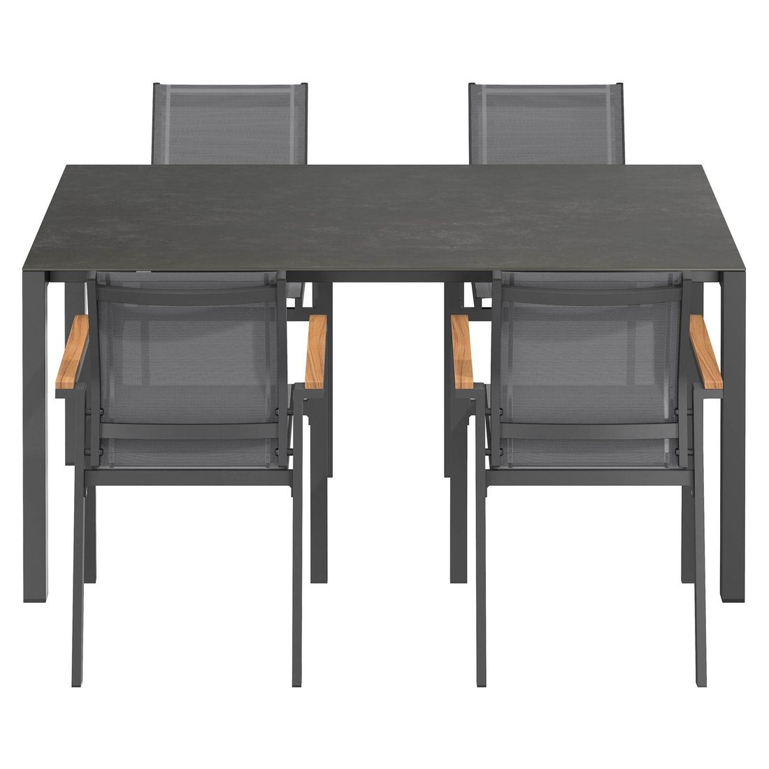 Hagemøbelsett Florenz 4 plasser uttrekkbart 160-267x91 cm - OUTLIV.