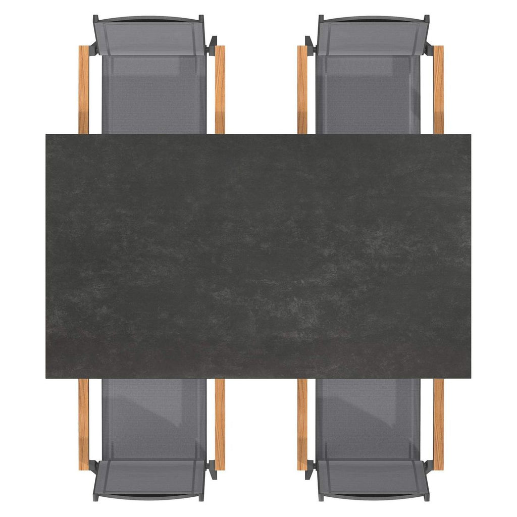 Hagemøbelsett Florenz 4 plasser uttrekkbart 160-267x91 cm - OUTLIV.