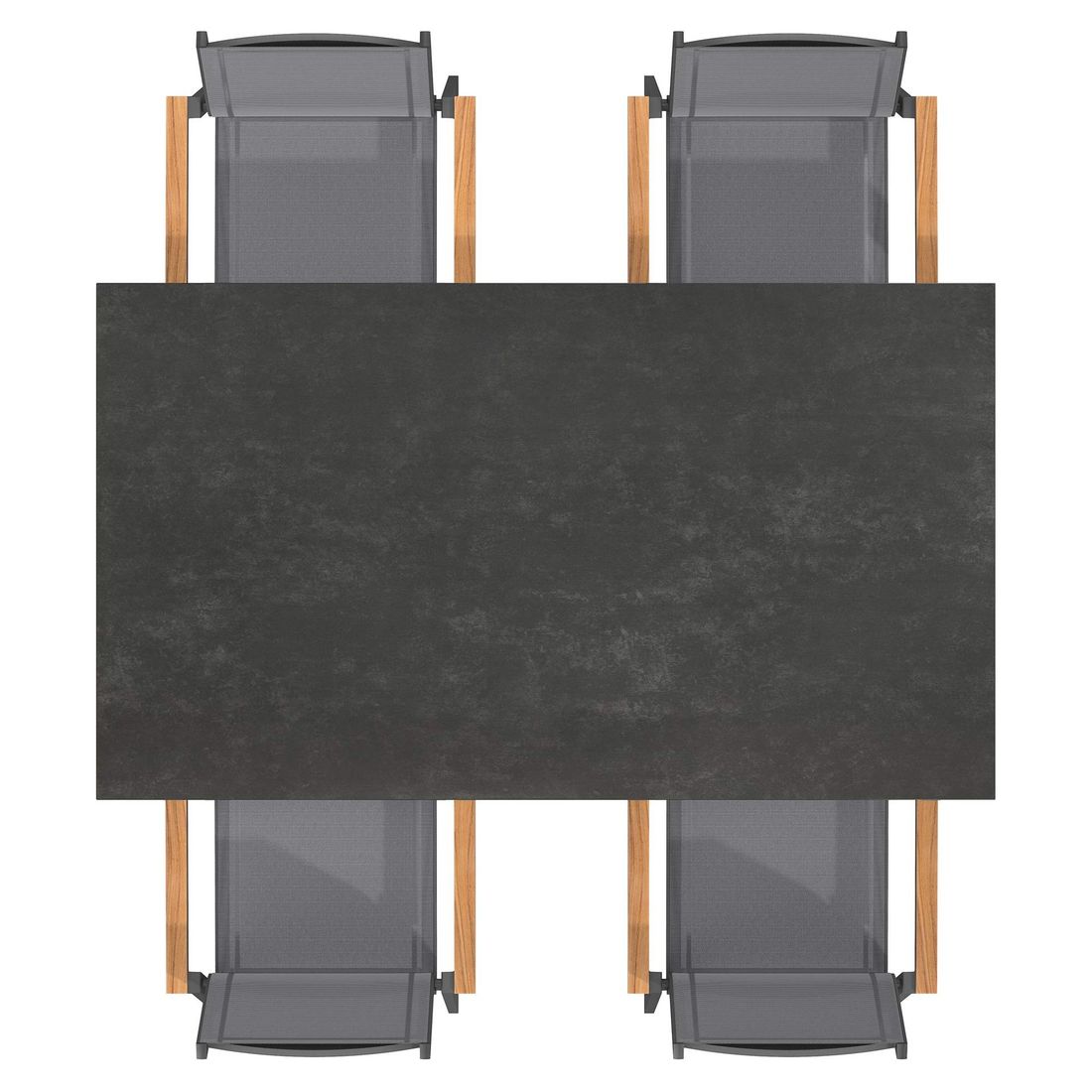 Hagemøbelsett Florenz 4 plasser uttrekkbart 160-267x91 cm - OUTLIV.