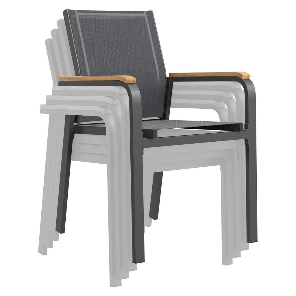 Hagemøbelsett Florenz 6 plasser aluminium keramikk aluminiumsramme