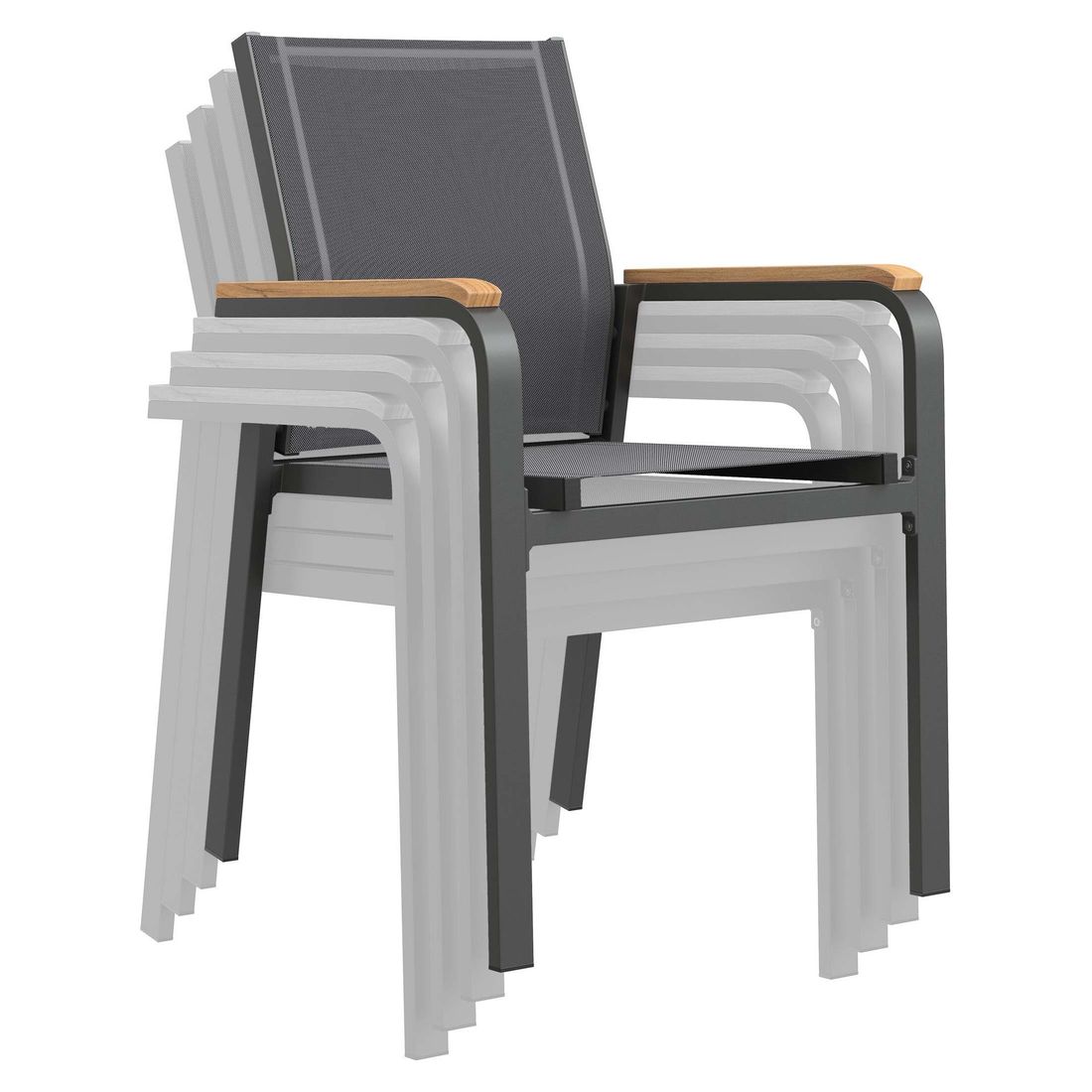 Hagemøbelsett Florenz 6 plasser aluminium keramikk aluminiumsramme