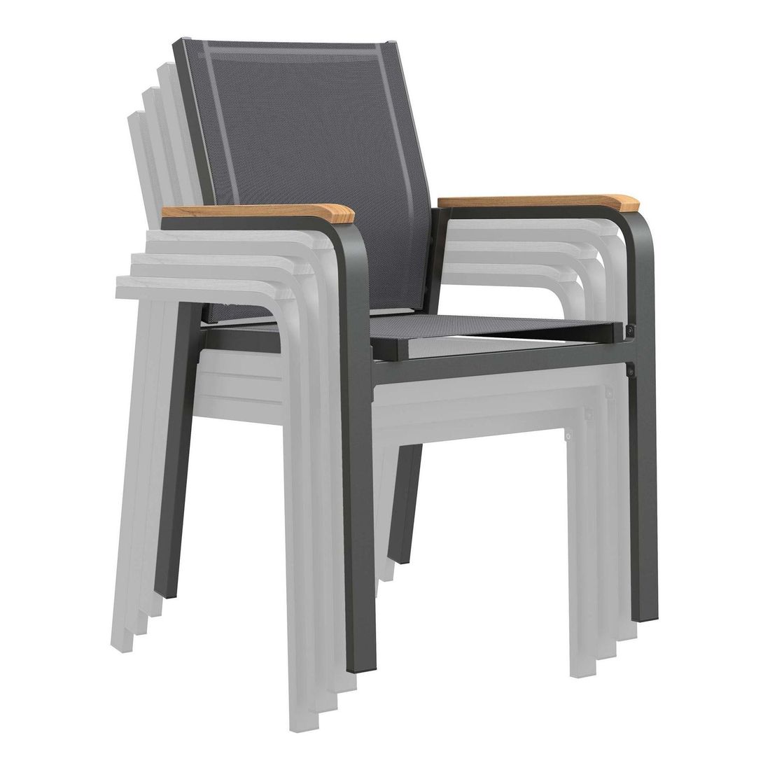 Moderne design detalj på Hagemøbelsett Florenz 8 plasser 220x100cm aluminium - OUTLIV