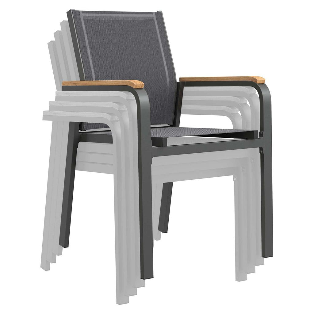 Hagemøbelsett Florenz bordplate detalj aluminium