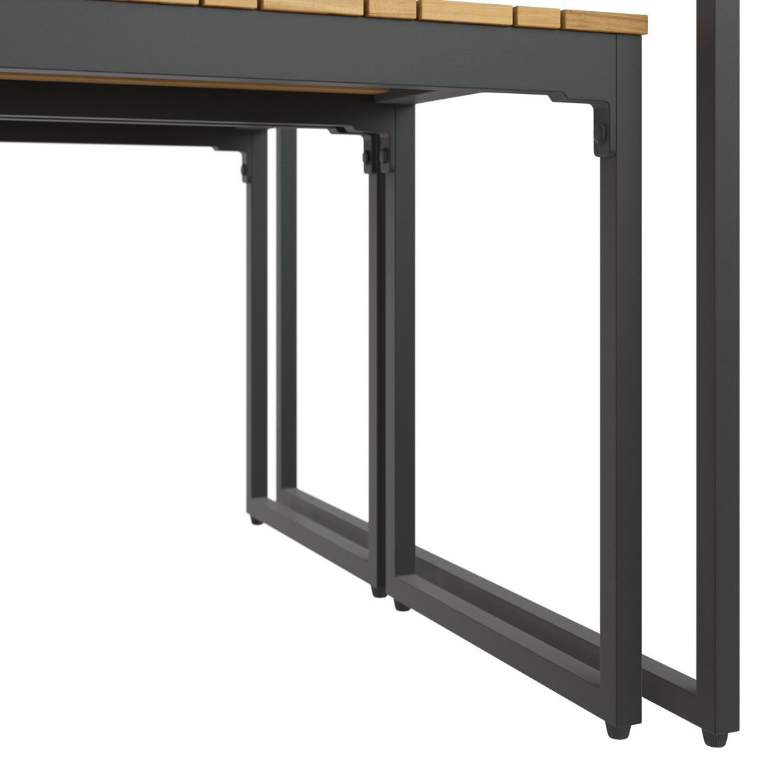 Hagemøbelsett Floris 4 plasser, stål/akasie 160x78 cm - OUTLIV.