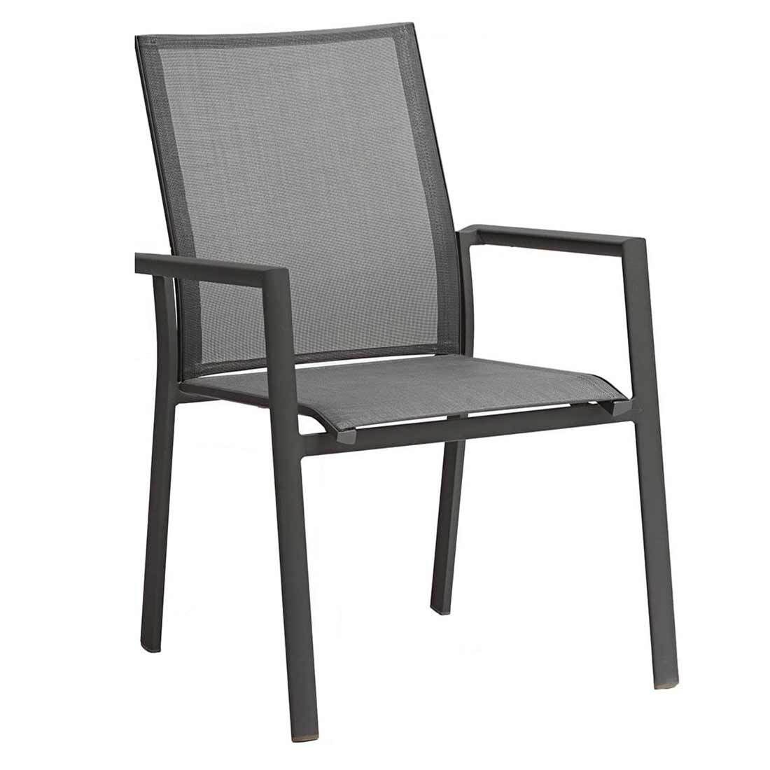 Hagemøbelsett Fly 4 plasser aluminium textilen detalj av stol