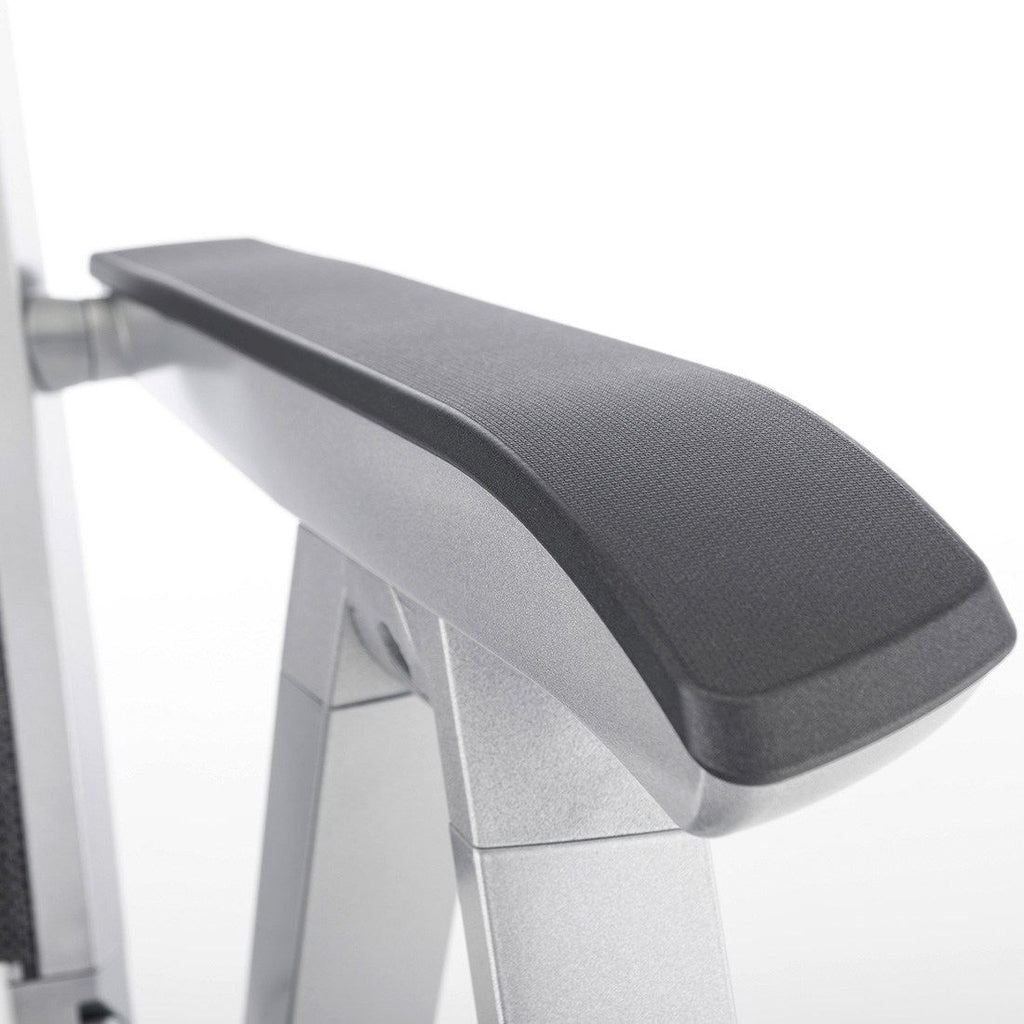 Hagemøbelsett Forma II 4 plasser aluminium detalj av tekstilene sete