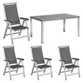 Hagemøbelsett Forma II 4 plasser aluminium front