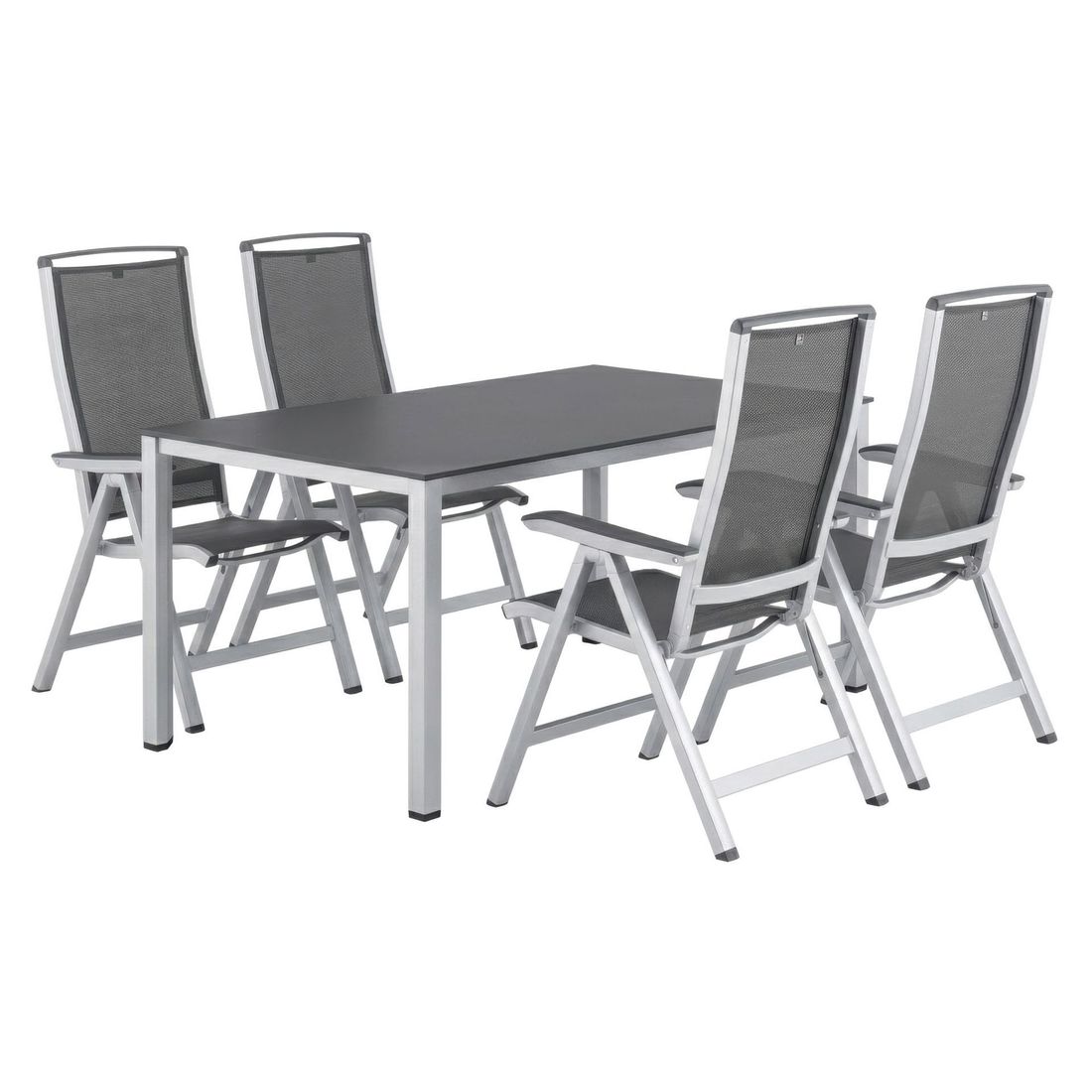 Hagemøbelsett Forma II 4 plasser aluminium 160x95 cm Kettler bakside