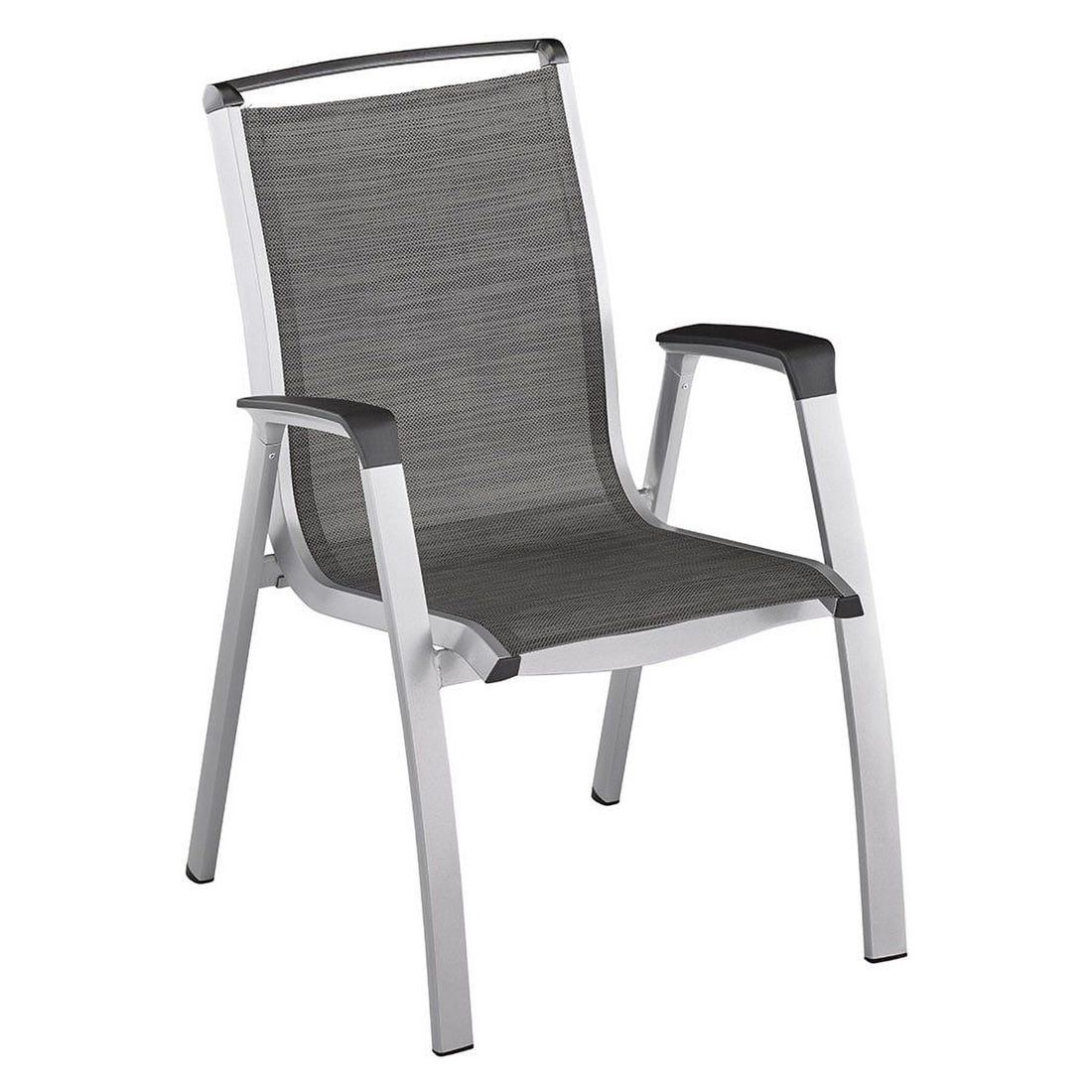 Hagemøbelsett Forma II 6 plasser aluminium 180x90 cm montert på terrasse