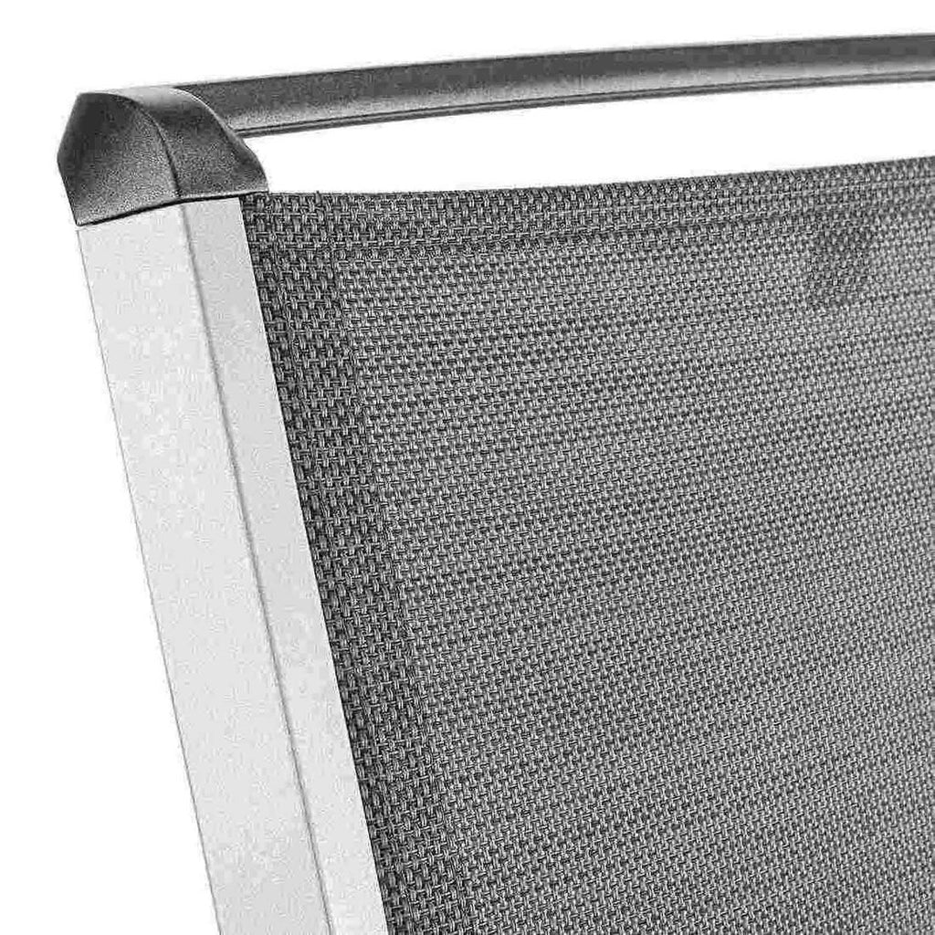 Detalj av bordstativ i aluminium på Hagemøbelsett Forma II 6 plasser