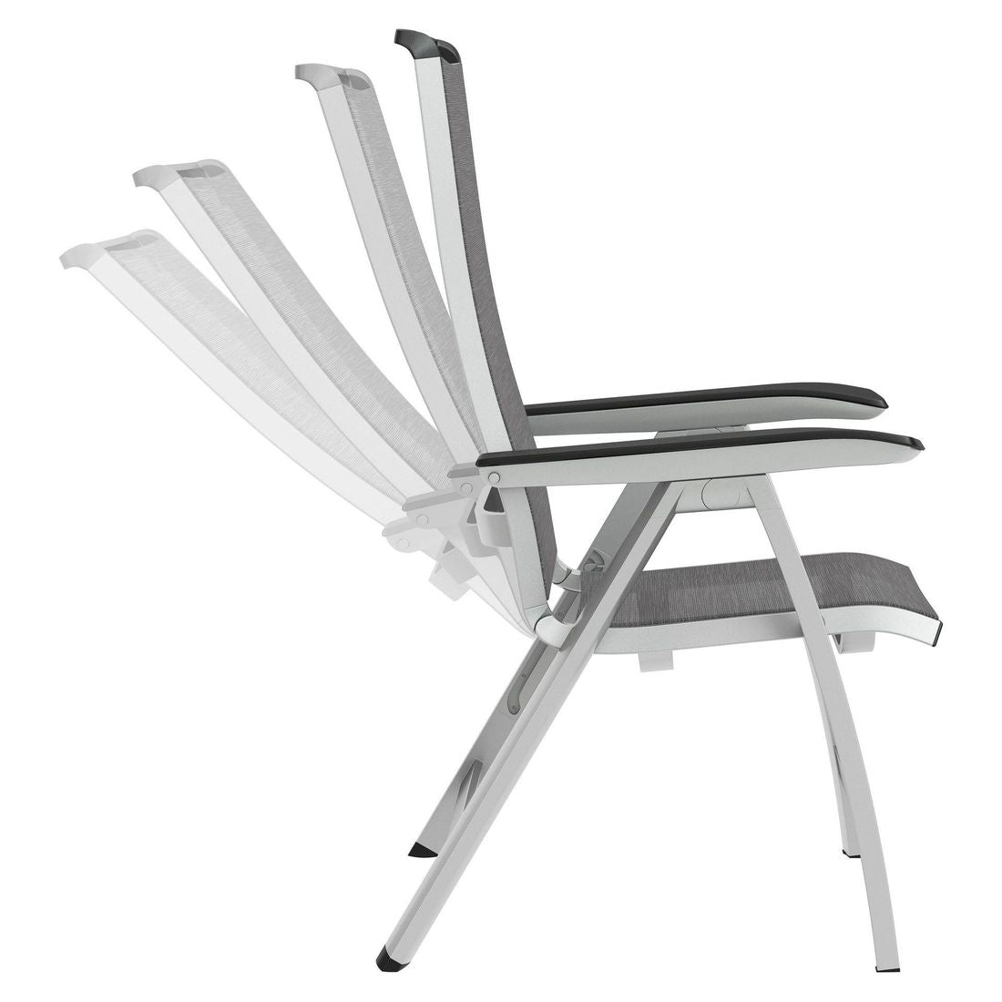 Hagemøbelsett Forma II 6 plasser aluminium HPL 220x100 cm sammenleggbare stoler