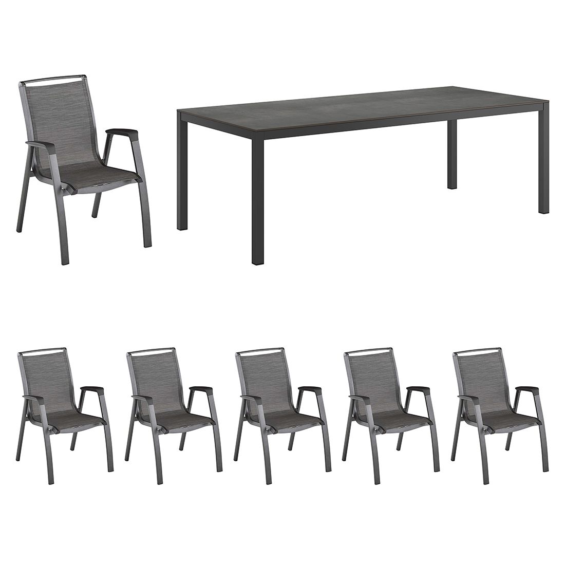 Hagemøbelsett Forma II 6 plasser bakside