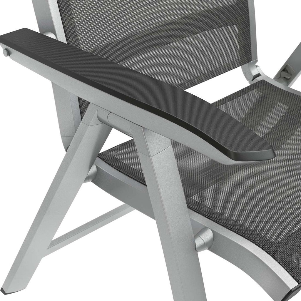 Hagemøbelsett Forma II aluminium/textilen 160x95 cm justerbar ryggstøtte