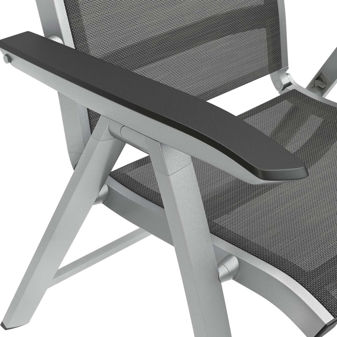 Hagemøbelsett Forma II aluminium/textilen 160x95 cm justerbar ryggstøtte